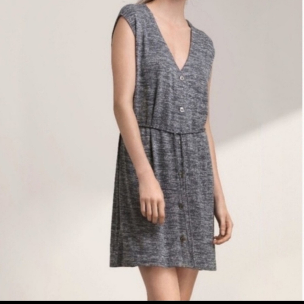 Aritzia Kemesky Button Front Dress Midi by Wilfred